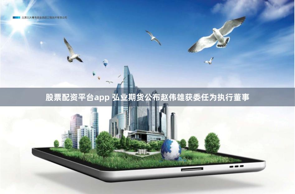 股票配资平台app 弘业期货公布赵伟雄获委任为执行董事