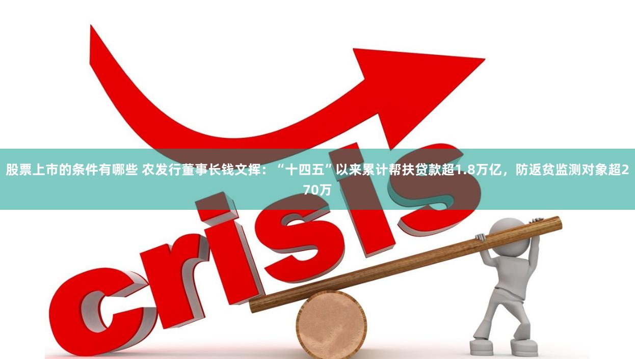 股票上市的条件有哪些 农发行董事长钱文挥：“十四五”以来累计帮扶贷款超1.8万亿，防返贫监测对象超270万